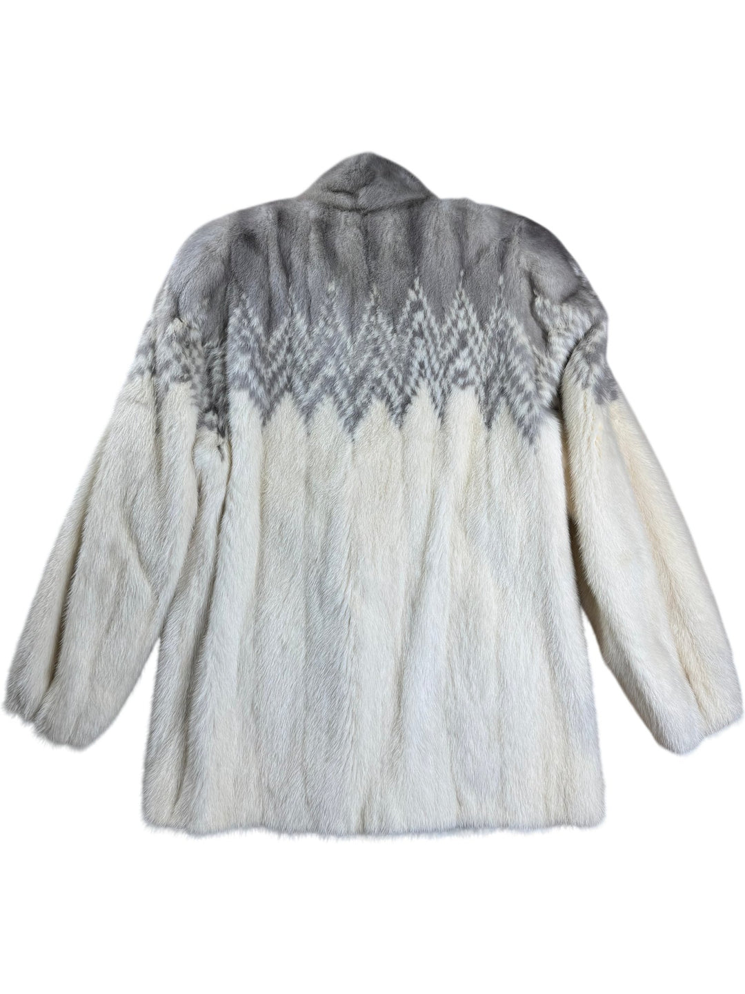 1960s Grey Gradient Fur Coat - M