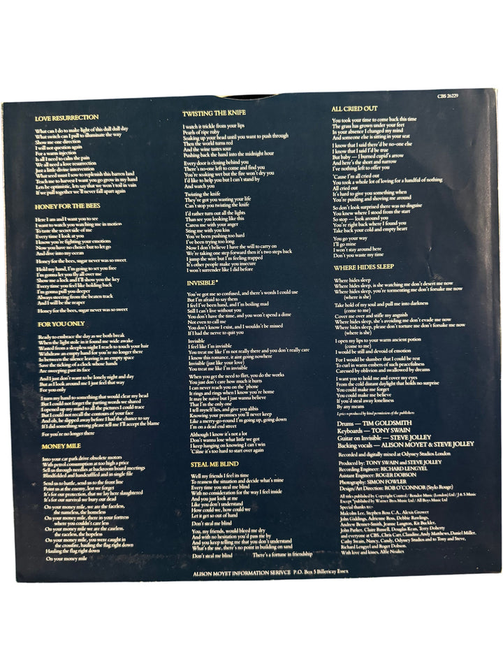 1980s Alison Moyet Alf LP Record - Think Vintage
