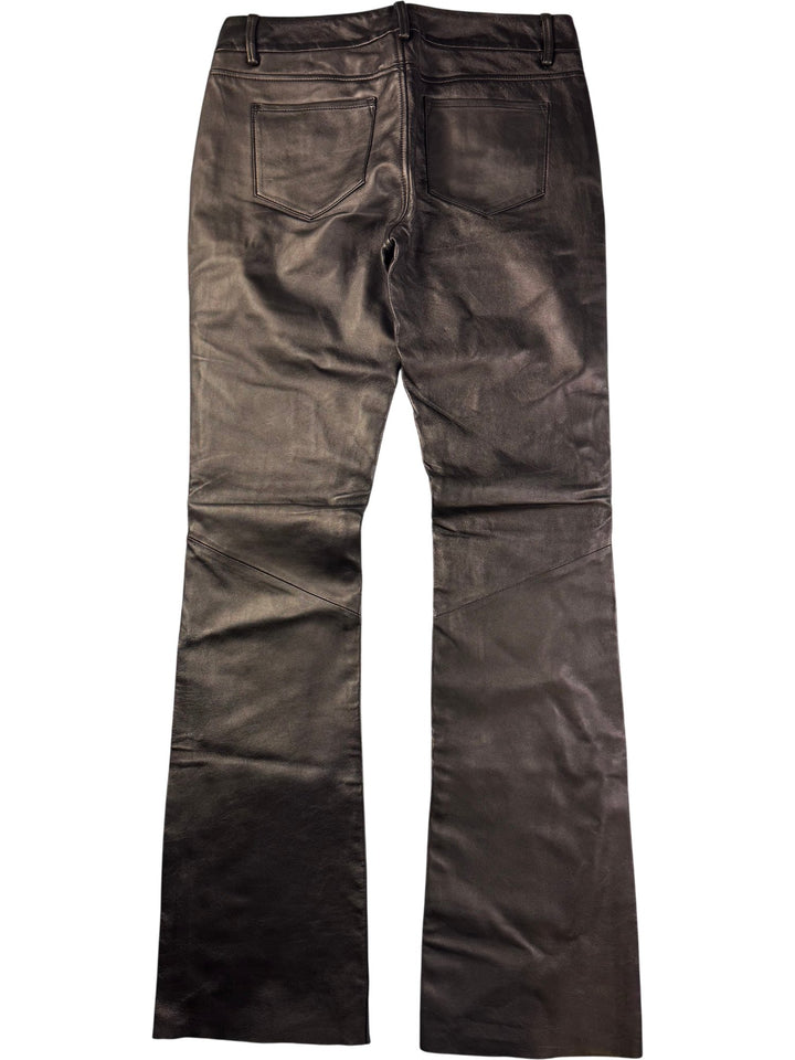 Paige Black Label Leather Trousers - Size 8/10