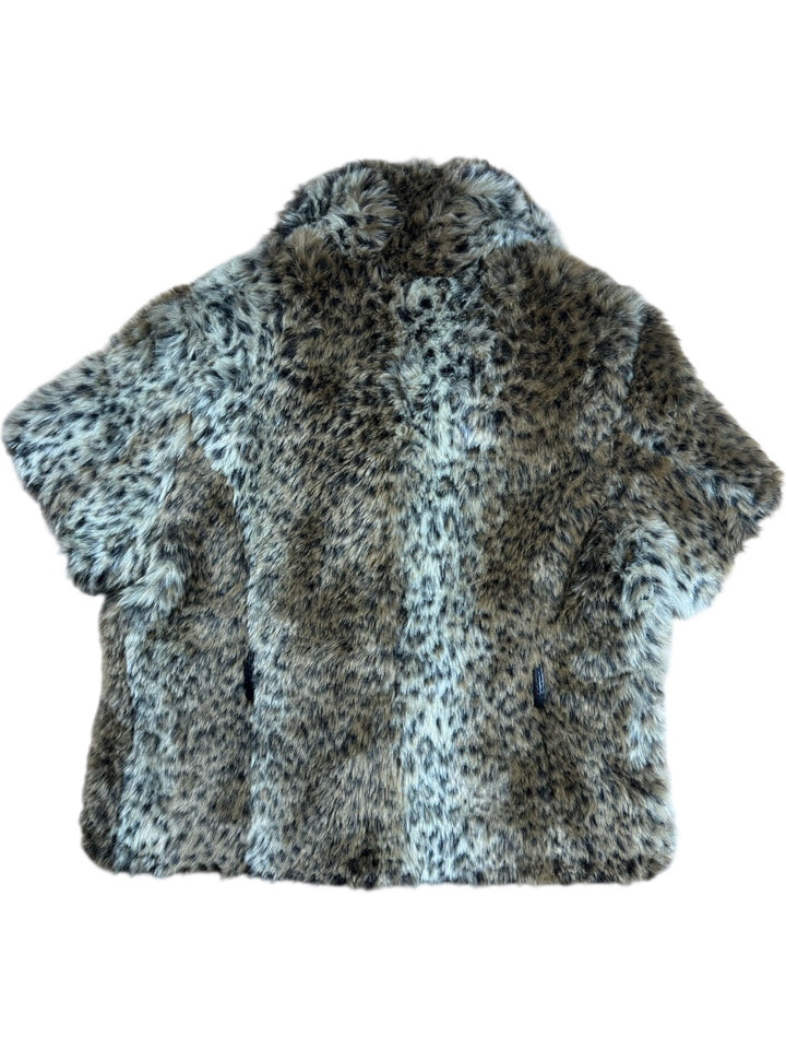 Animal Print Faux Fur Jacket - L