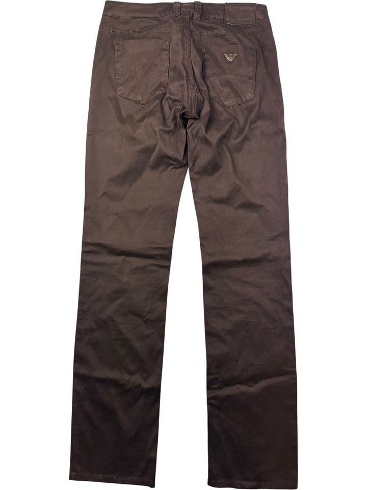Armani Brown Straight Leg Jeans - W30