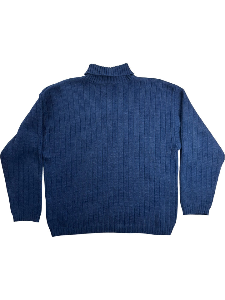 Aviatic Wool Blend Navy Turtleneck Sweater - XL