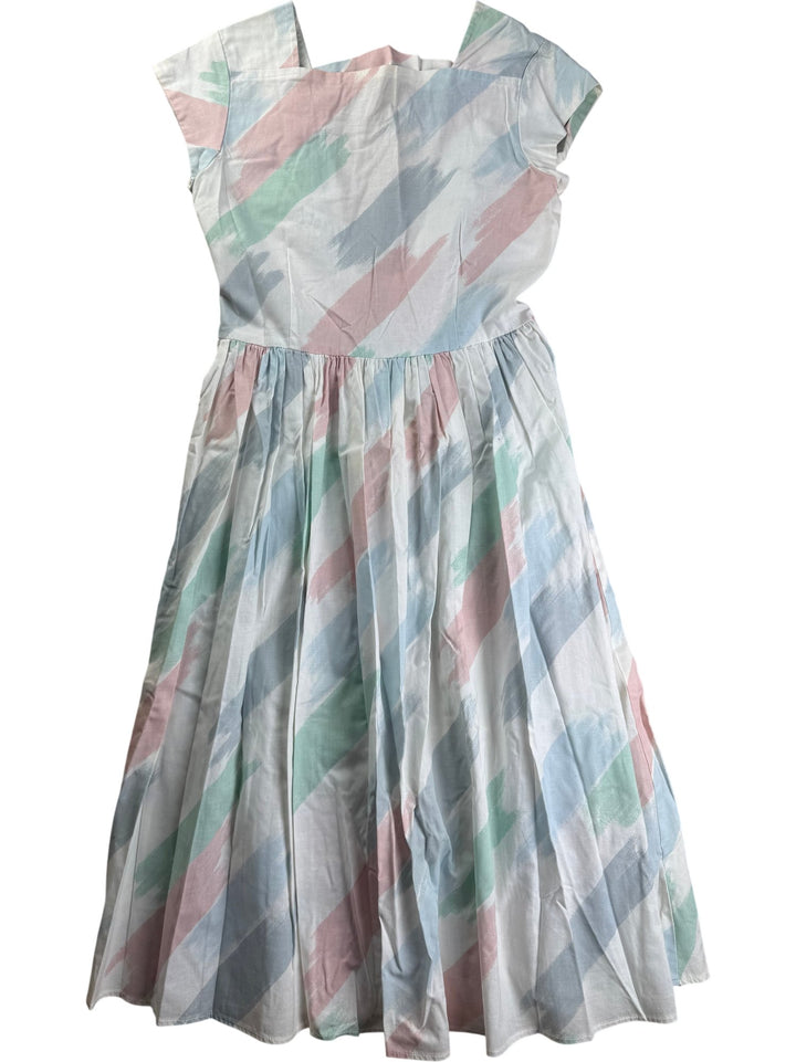 BHS Pastel Patterned Cotton Dress - S/M