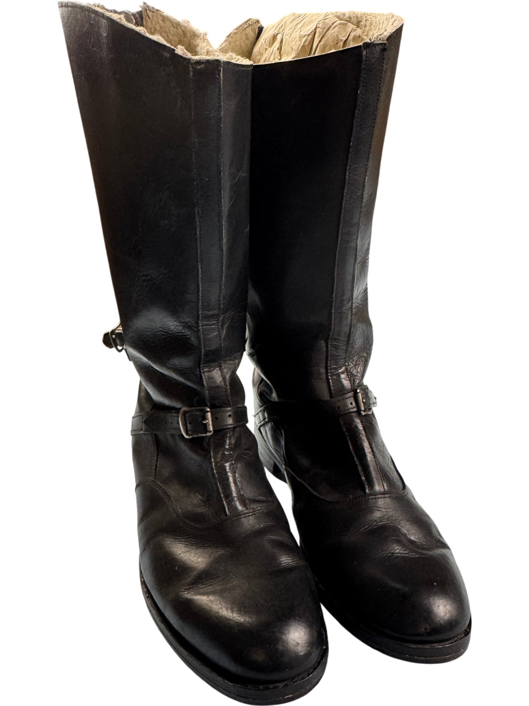 Black Leather Riding Boots