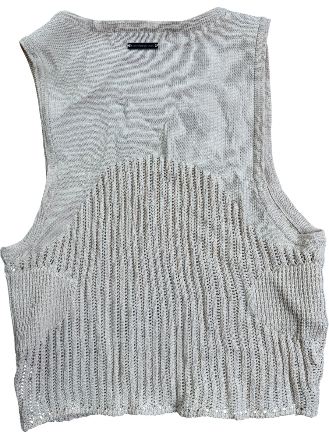 Manière De Voir Beige Knit Outfit Set - M