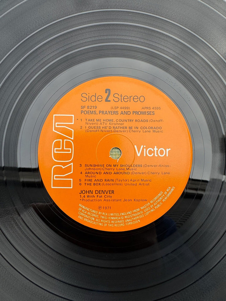John Denver Poems Prayers & Promises Vinyl- Very Good