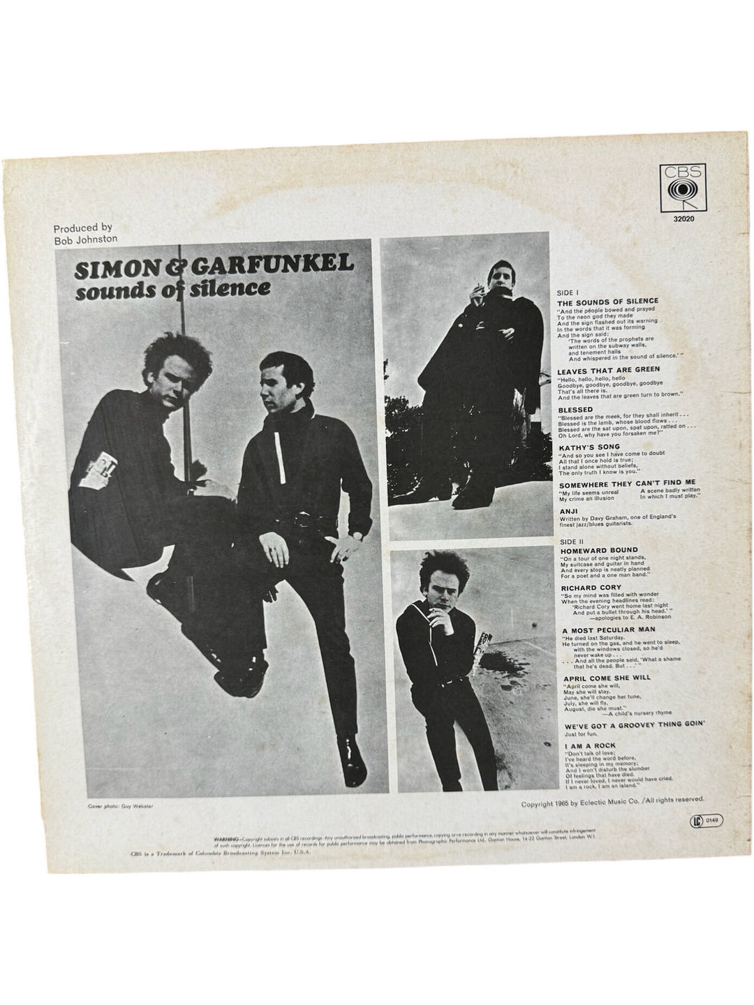 Simon & Garfunkel Sounds of Silence Vinyl - Very Good