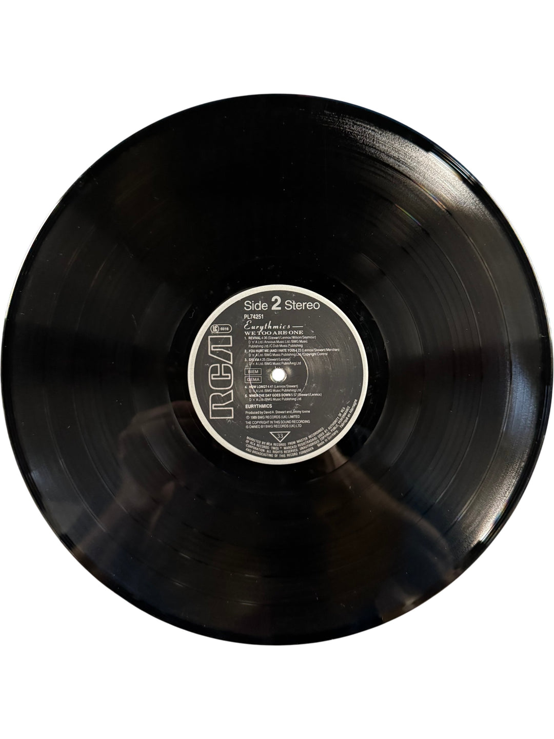 Eurythmics We Too Are One Vinyl Record - Think Vintage