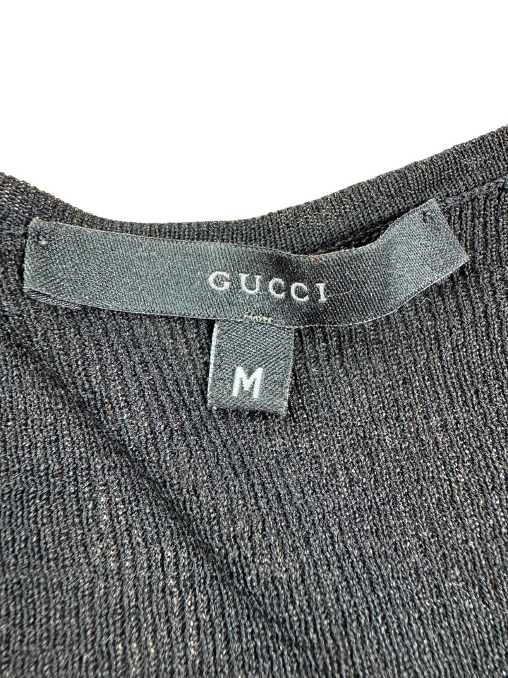 Gucci Black Long Sleeve Knit Top - M