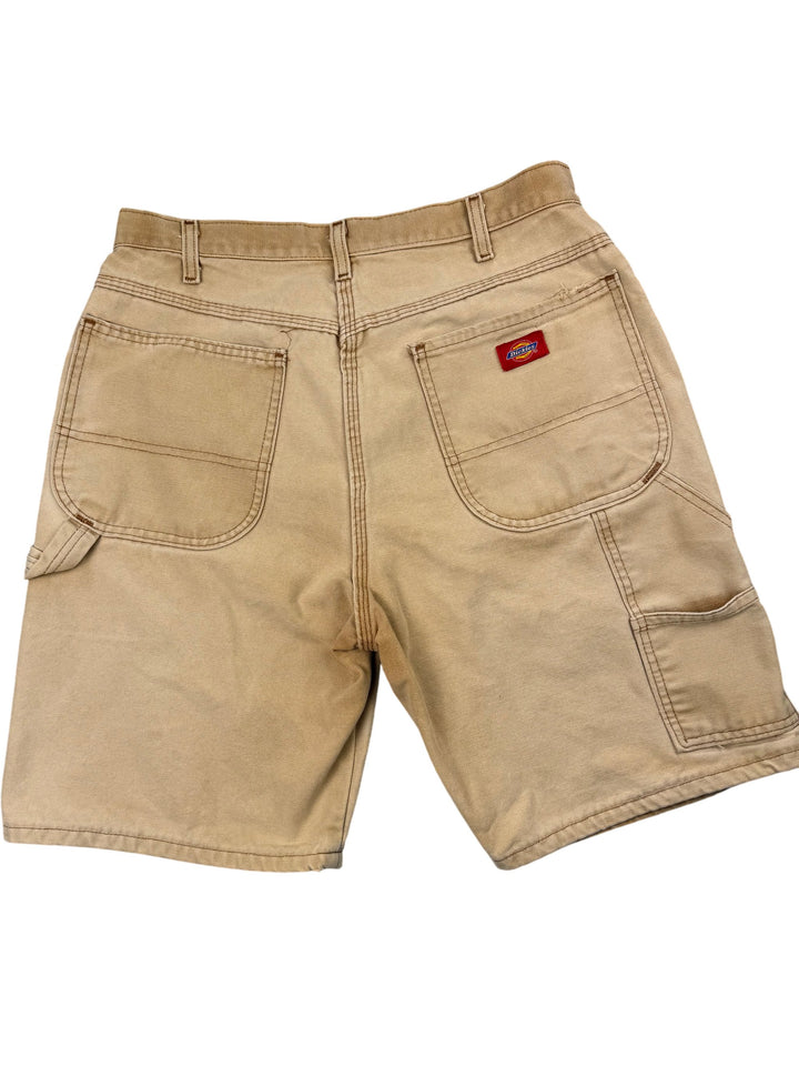 Dickies Beige Workwear Cargo Shorts - M - Think Vintage