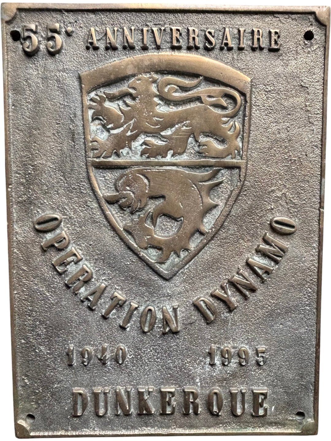 55th Anniversary Operation Dynamo Dunkirk Plaque Solid Brass - Think Vintage
