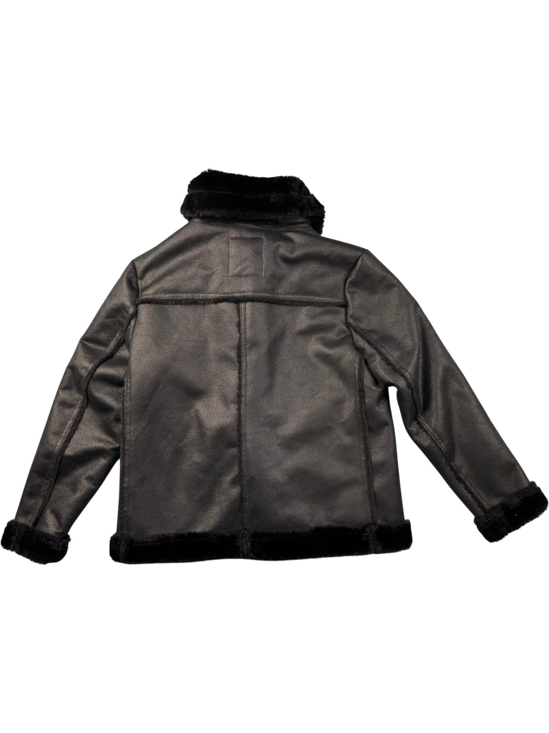 Faux Fur Trim Bomber Jacket - S