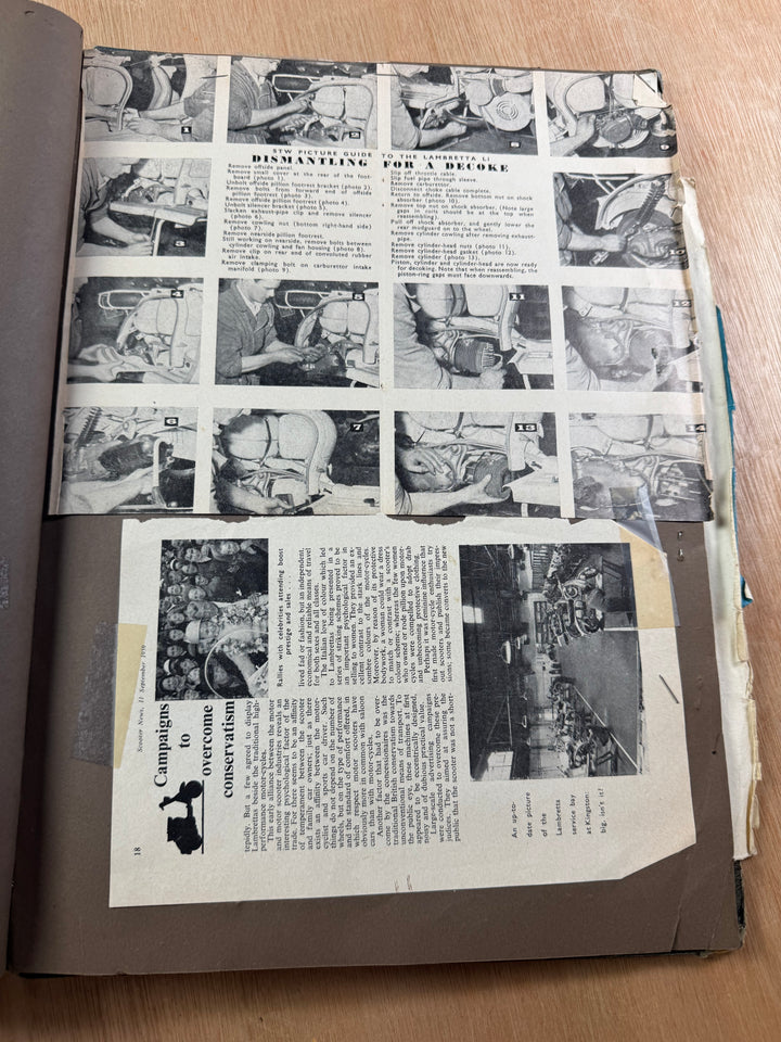 Vintage Scooter Archive Scrapbook – Original Photos, Newspaper Cuttings, Posters & Ephemera