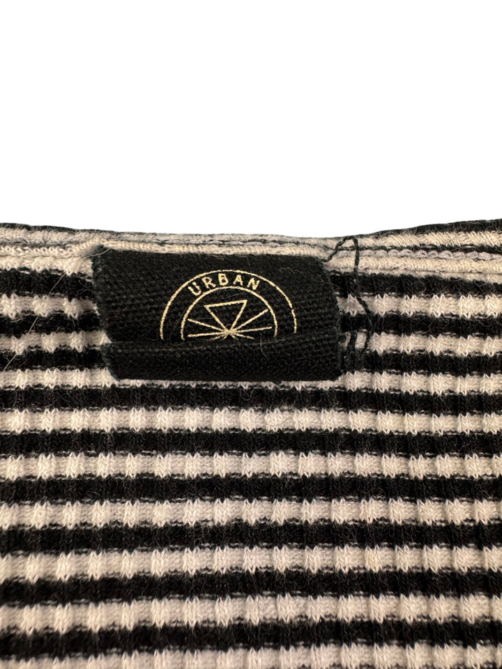 Striped Long Sleeve Crop Top - S