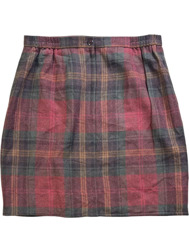 Plaid Wool Skirt