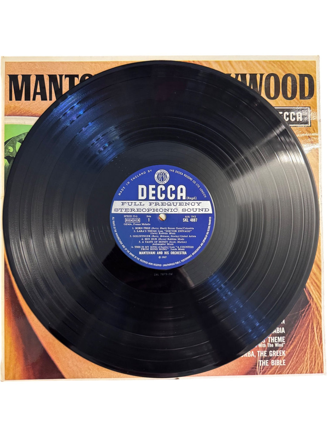 Mantovani Hollywood Decca Record - Very Good