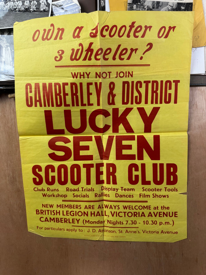Vintage Scooter Archive Scrapbook – Original Photos, Newspaper Cuttings, Posters & Ephemera