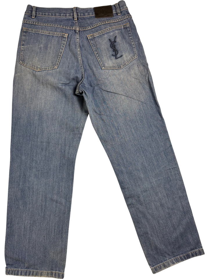 Yves Saint Laurent Medium Wash Denim Jeans - W32 L30 - Think Vintage