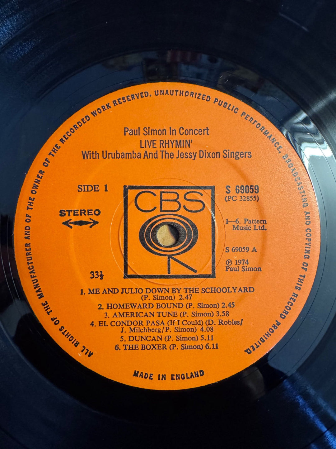 Paul Simon Live Rhymin' Vinyl Record - Very Good