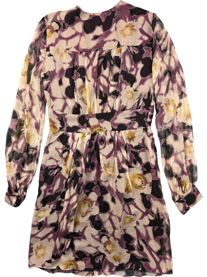 Milly Floral Long Sleeve Dress - S