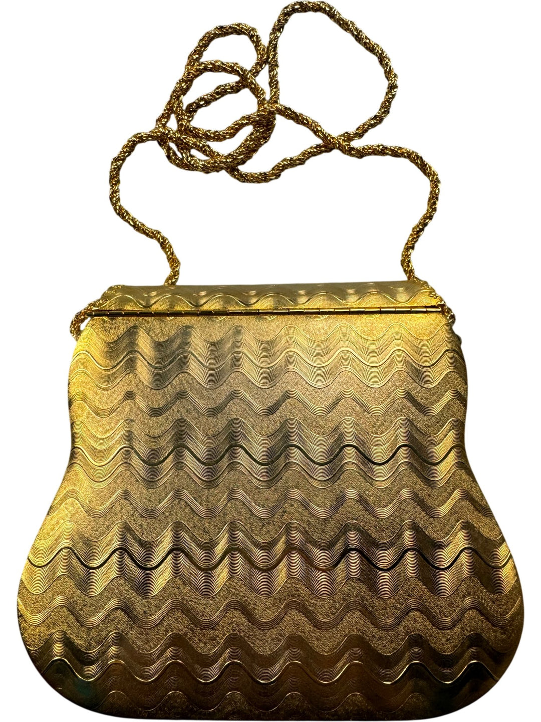 Harrods Gold Metal Evening Bag