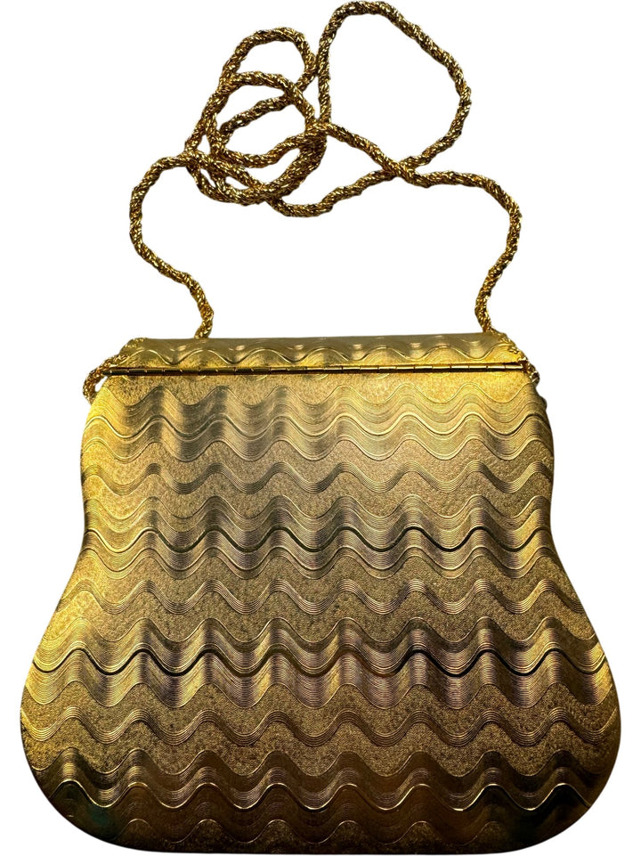 Harrods Gold Metal Evening Bag