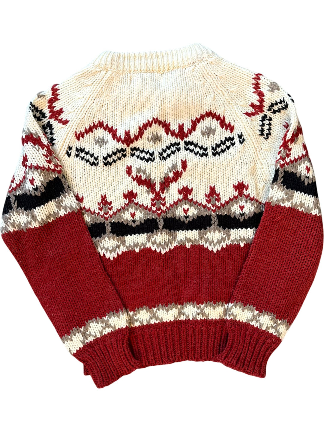 1970s Sigallo Acrylic Patterned Knit Sweater - Age 11/12