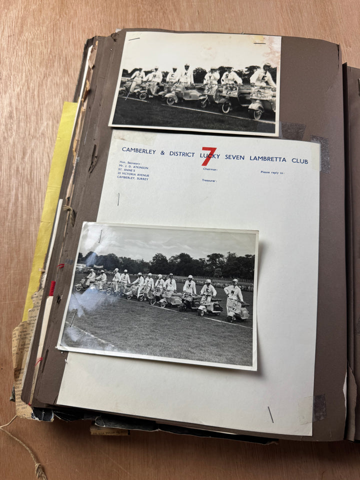Vintage Scooter Archive Scrapbook – Original Photos, Newspaper Cuttings, Posters & Ephemera