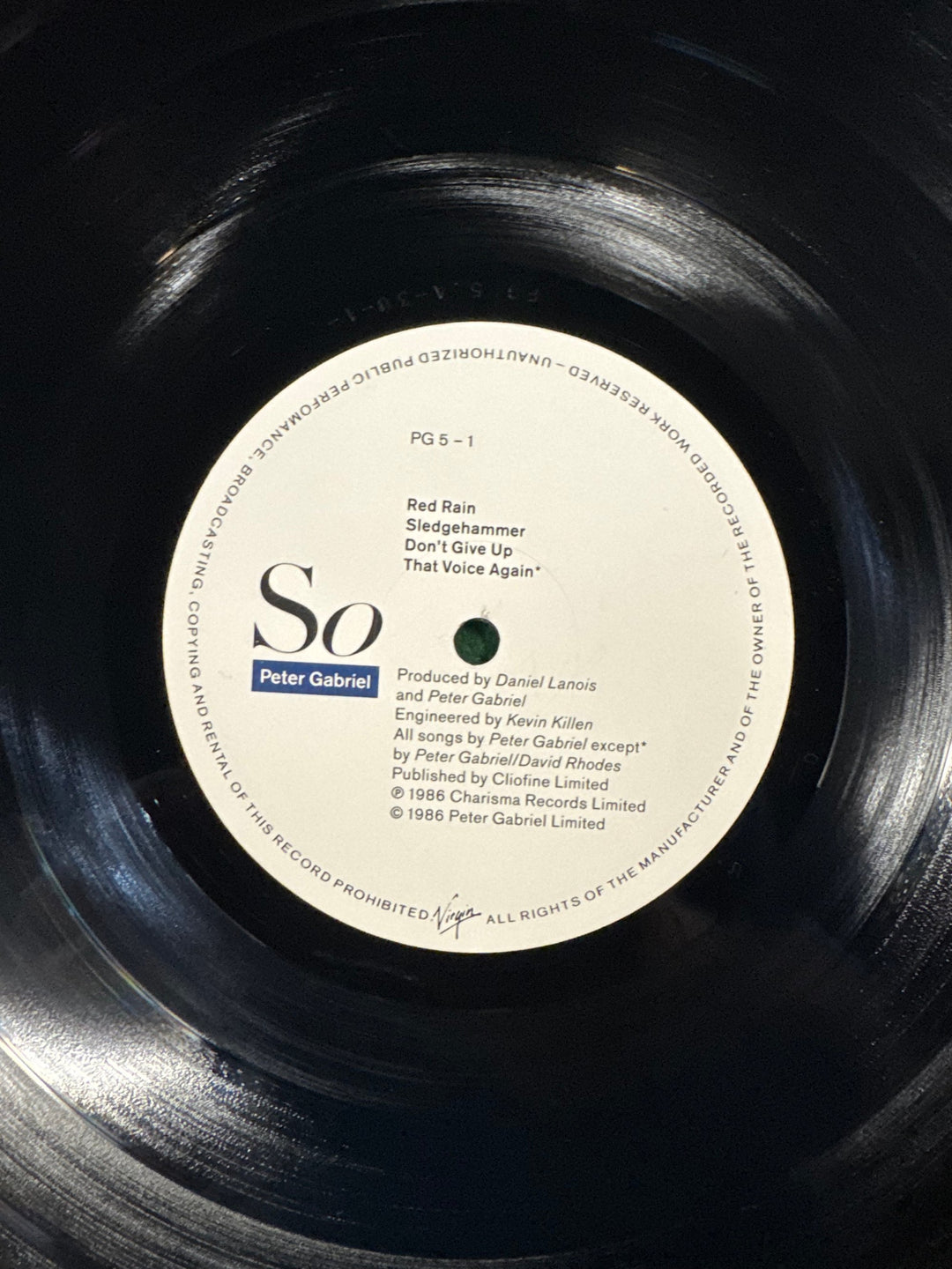 Peter Gabriel So Album Vinyl - Think Vintage