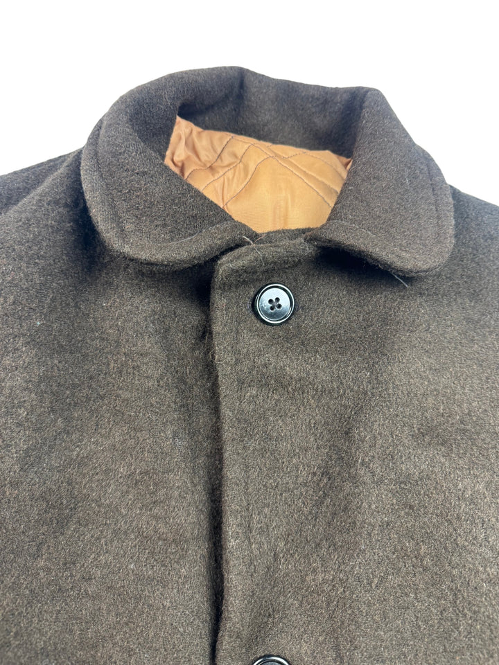 Brown Quilted Collar Jacket - L