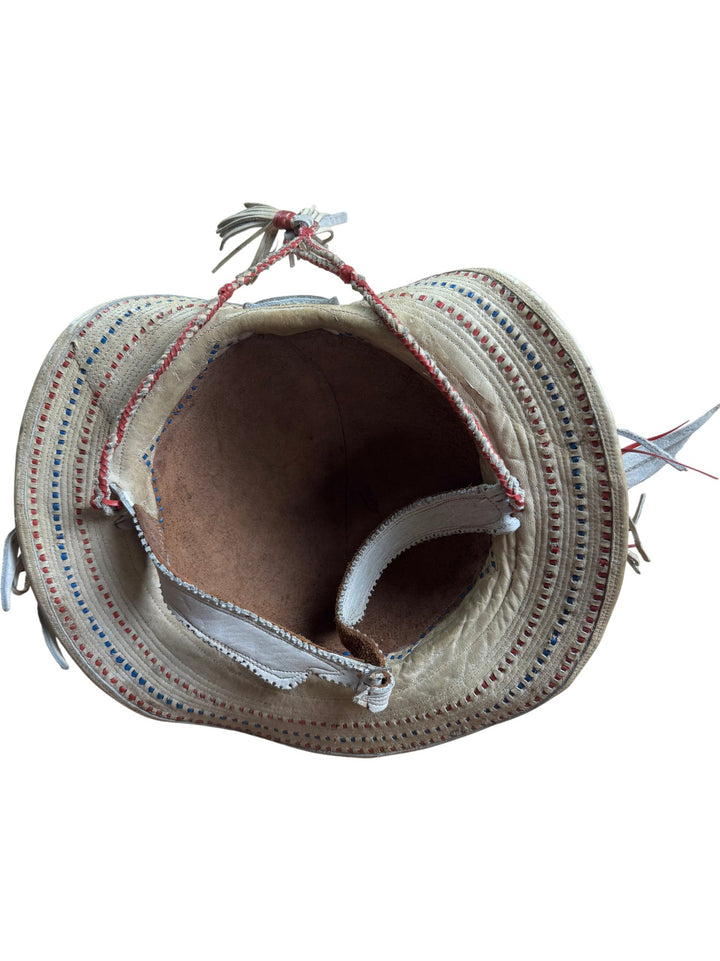 Traditional Brazilian Leather Gaucho Hat with Tassel Details