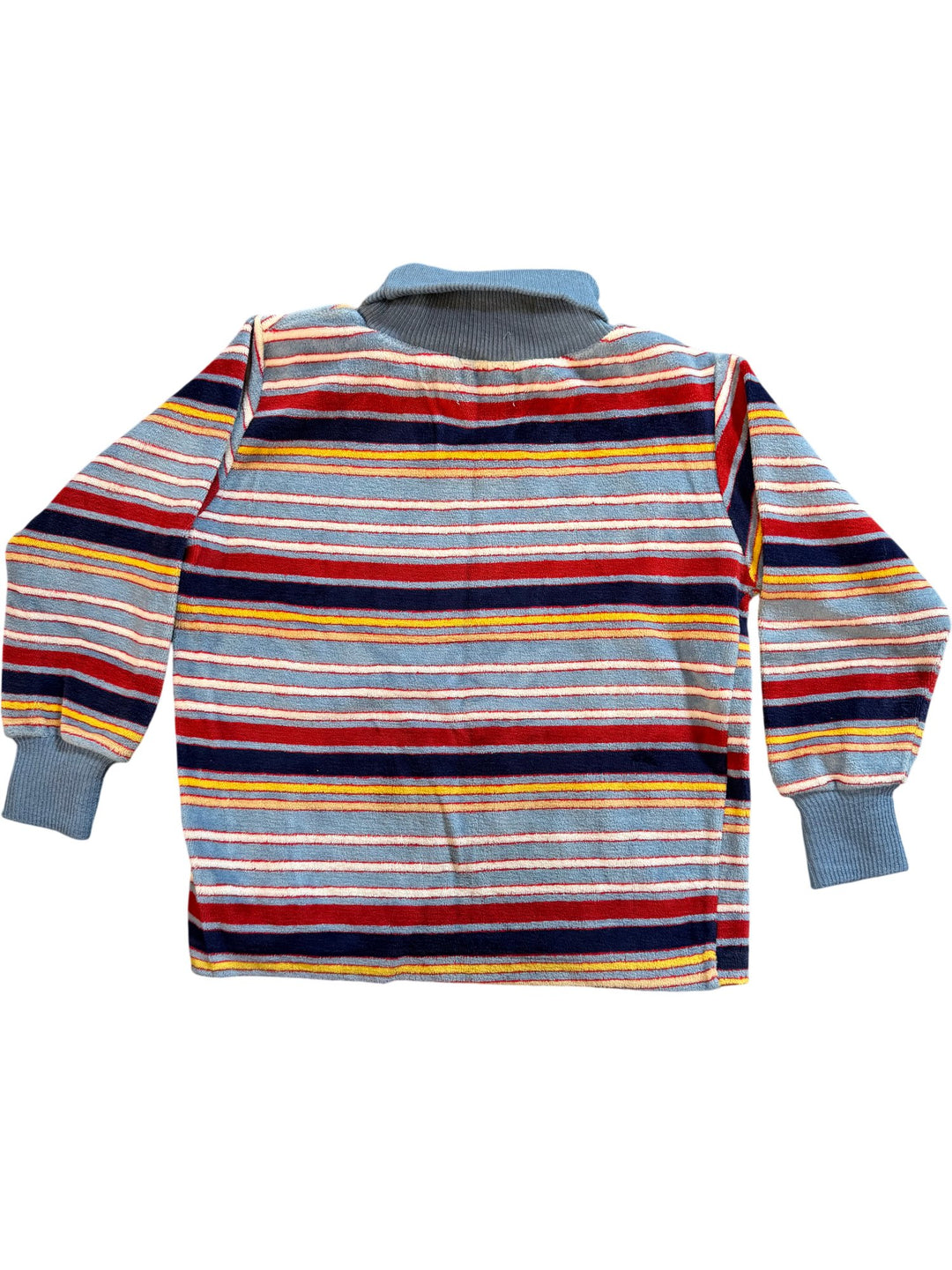 1970s Health-tex Towelling Striped Long Sleeve Sweater - Age 7/8