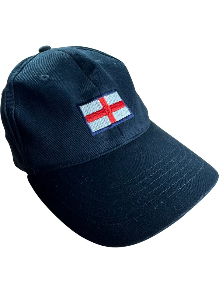 Black Cotton Cap With England Flag