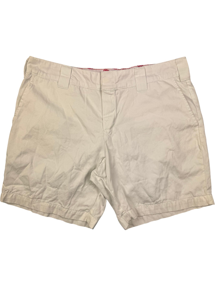 White Cotton Dickies Shorts - L - Think Vintage