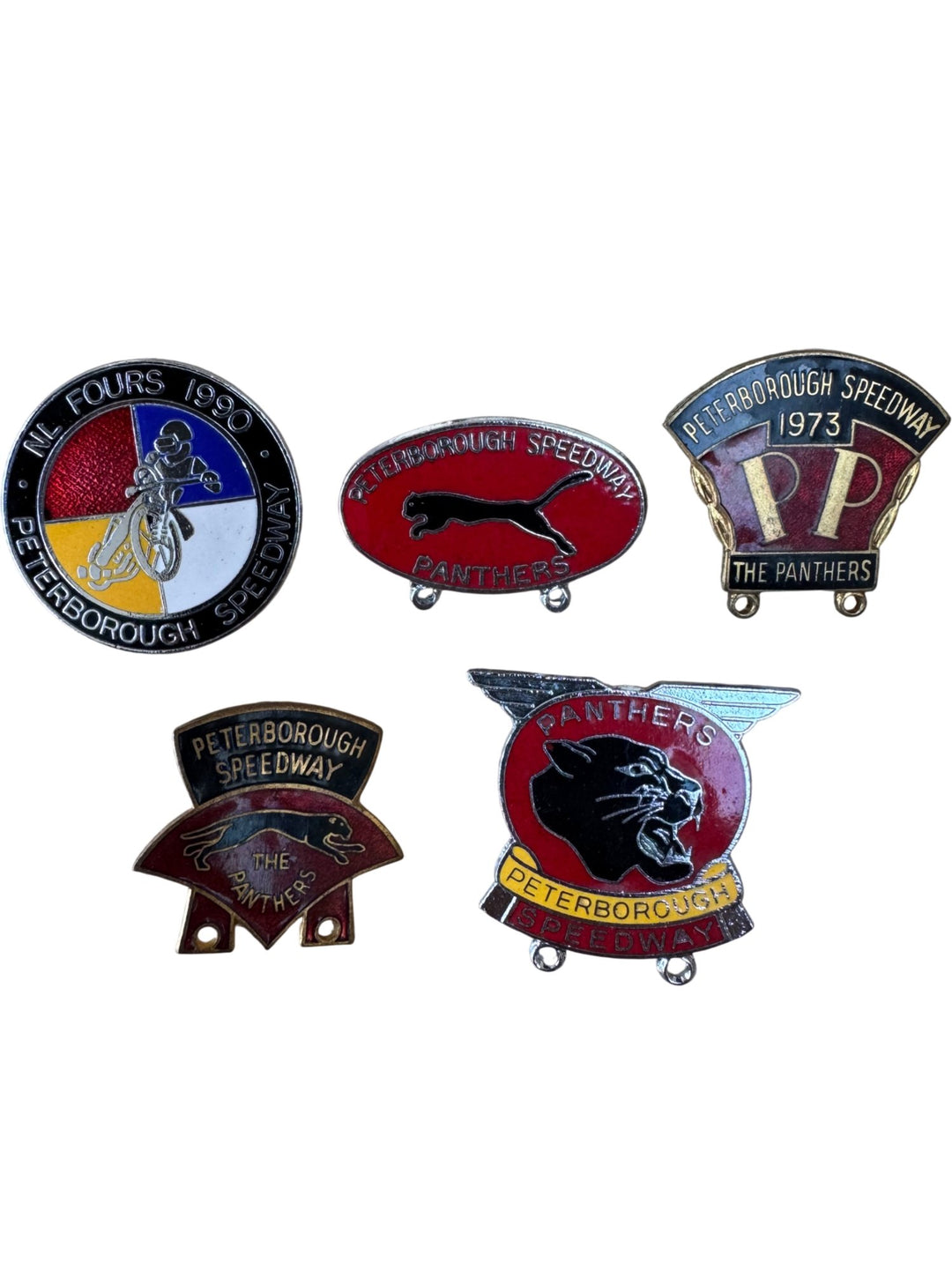 Vintage Peterborough Speedway Panthers Badges