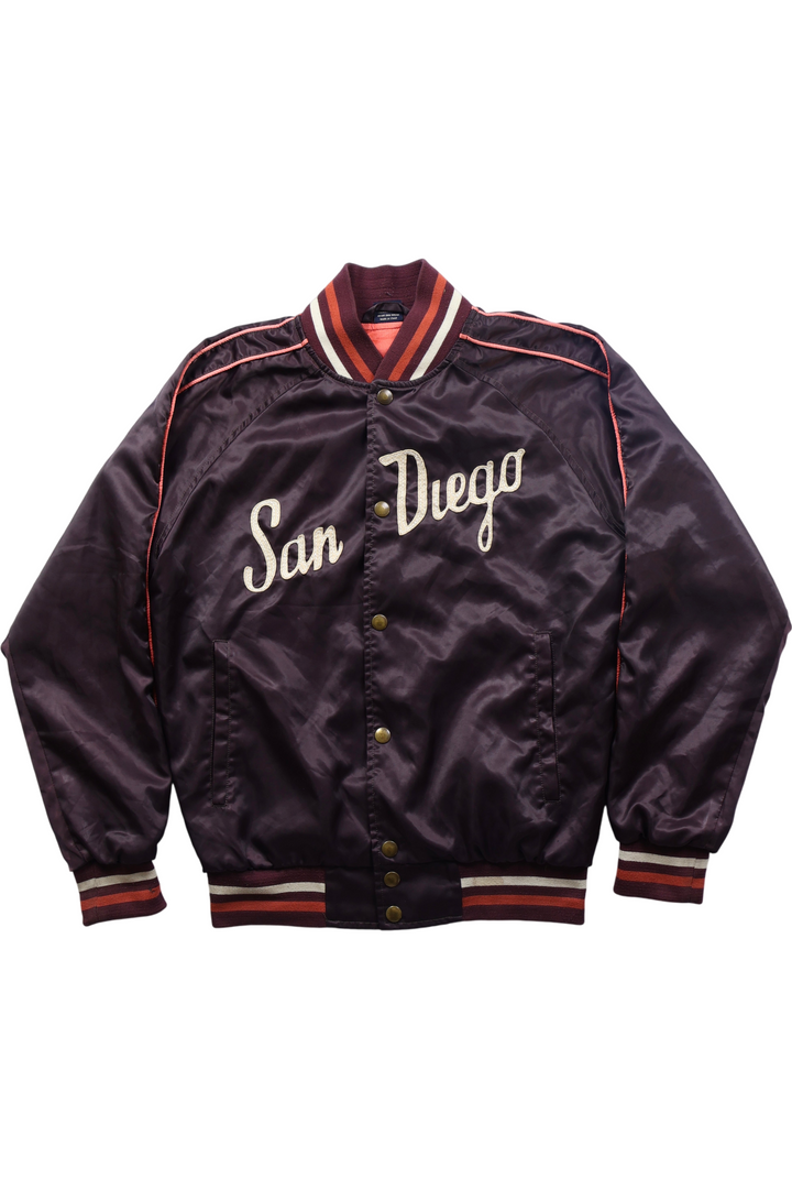 Franklin & Marshall Satin Varsity Jacket San Diego - S - Think Vintage