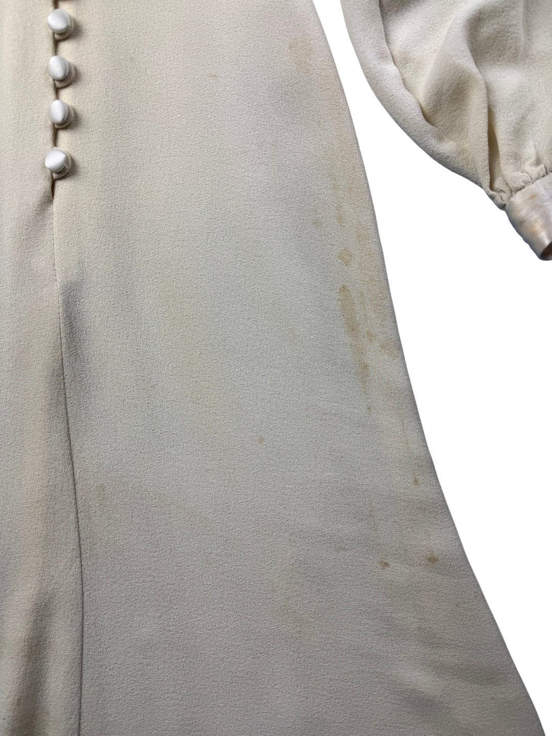 1970s Ozzie Clark Cream Button-Up Dress *See Description* - XS