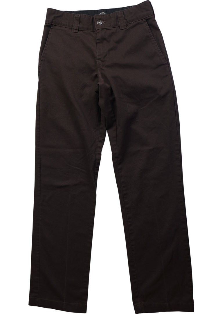 Dickies Brown Slim Fit Trousers - W28 L28 - Think Vintage