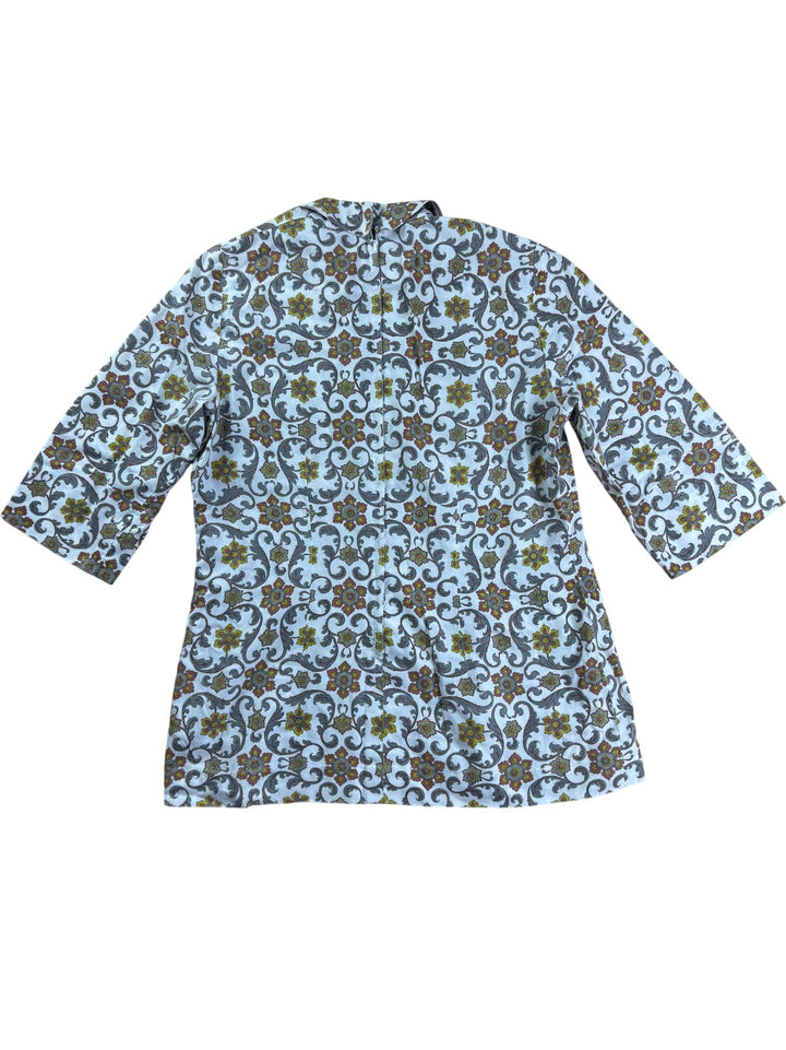 1970s Floral Patterned Tunic Top - M