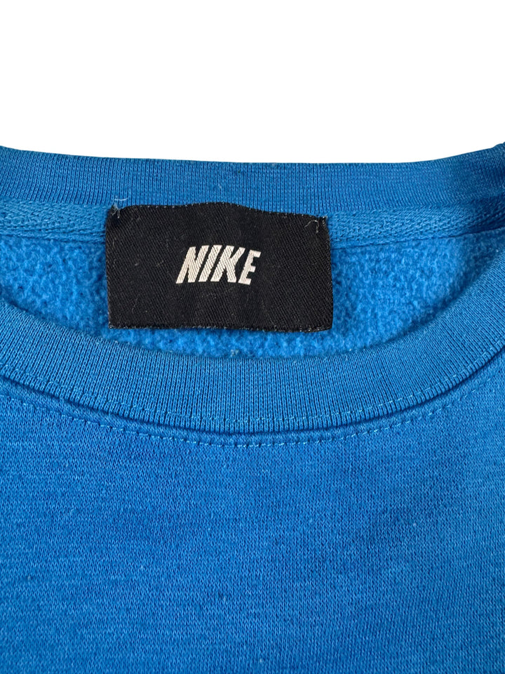 Nike Blue Crew Neck Sweatshirt - L - Think Vintage
