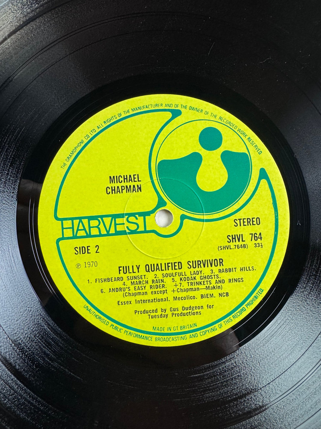 1970 Michael Chapman Vinyl Record Fully Qualified Survivor - Very Good