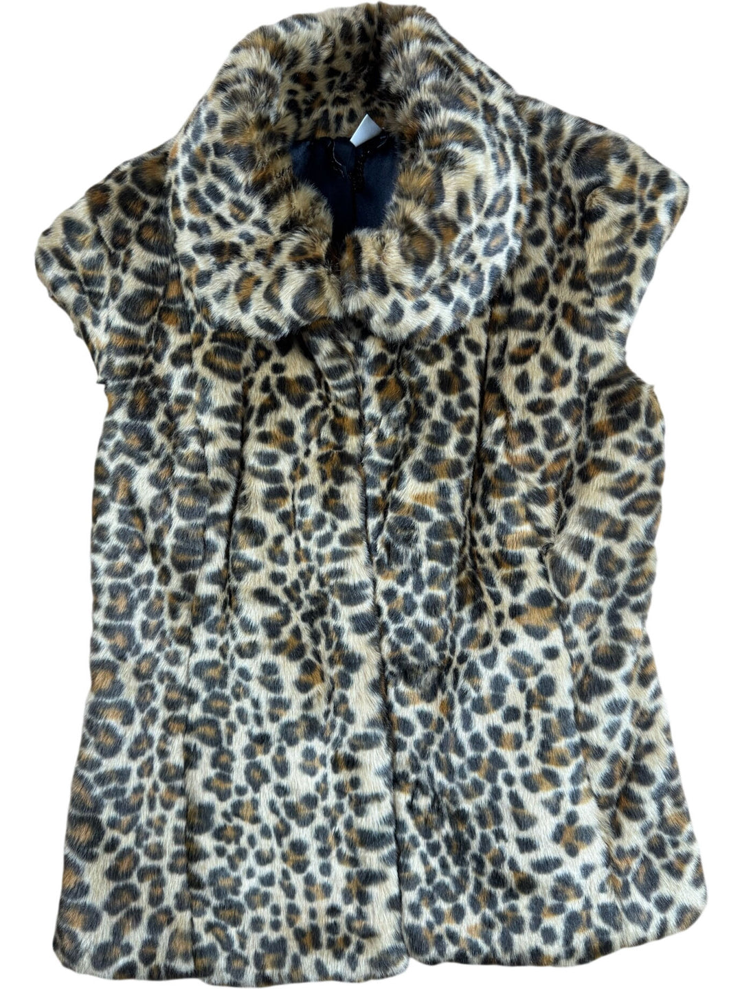 H&M Leopard Print Faux Fur Vest - S