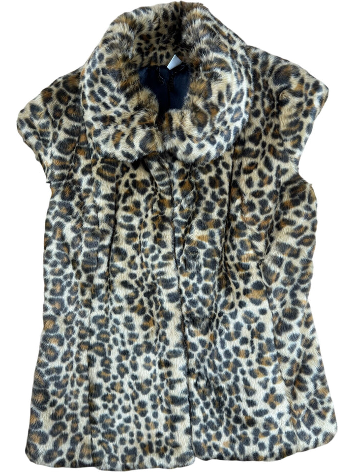 H&M Leopard Print Faux Fur Vest - S