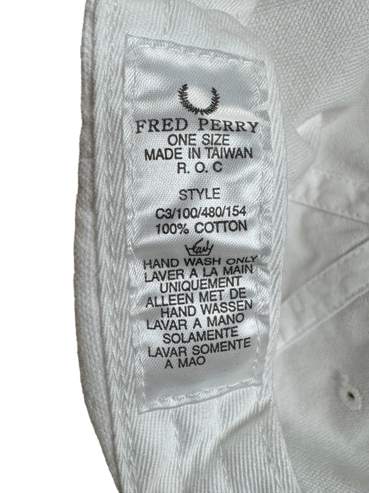 Fred Perry White Cotton Cap