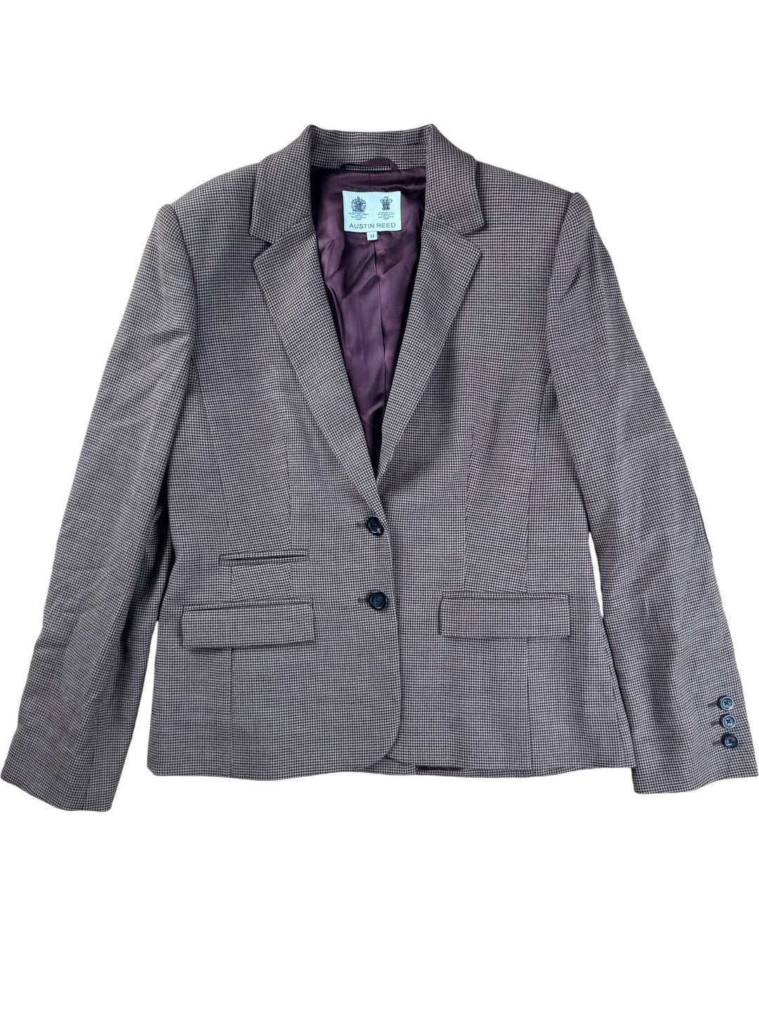 Austin Reed Brown Checked Suit - W32 , M