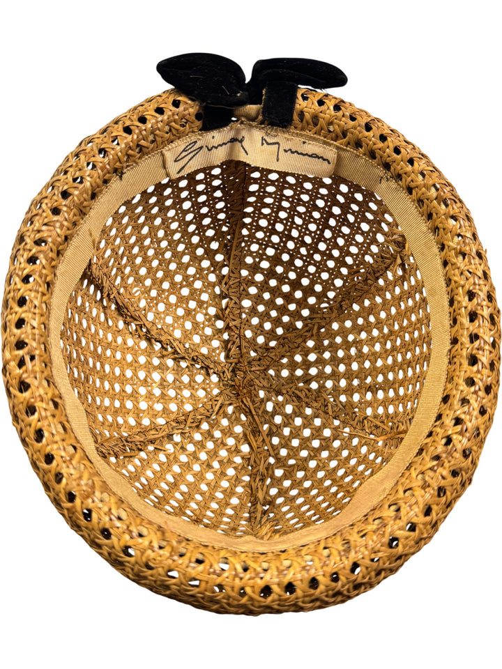 Henry Heath Woven Straw Hat with hat box - Think Vintage