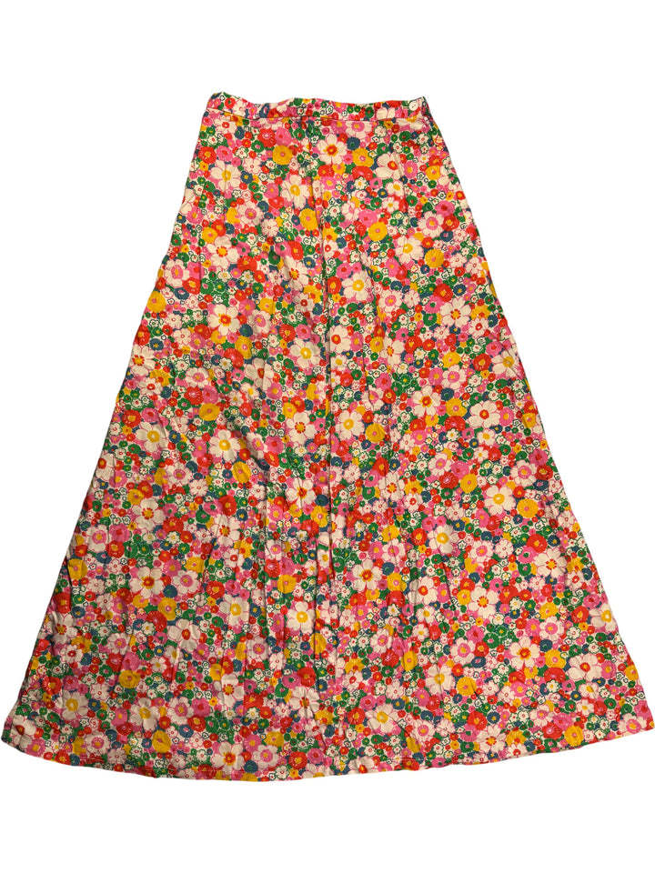 60's Floral Maxi Skirt - XS - Think Vintage