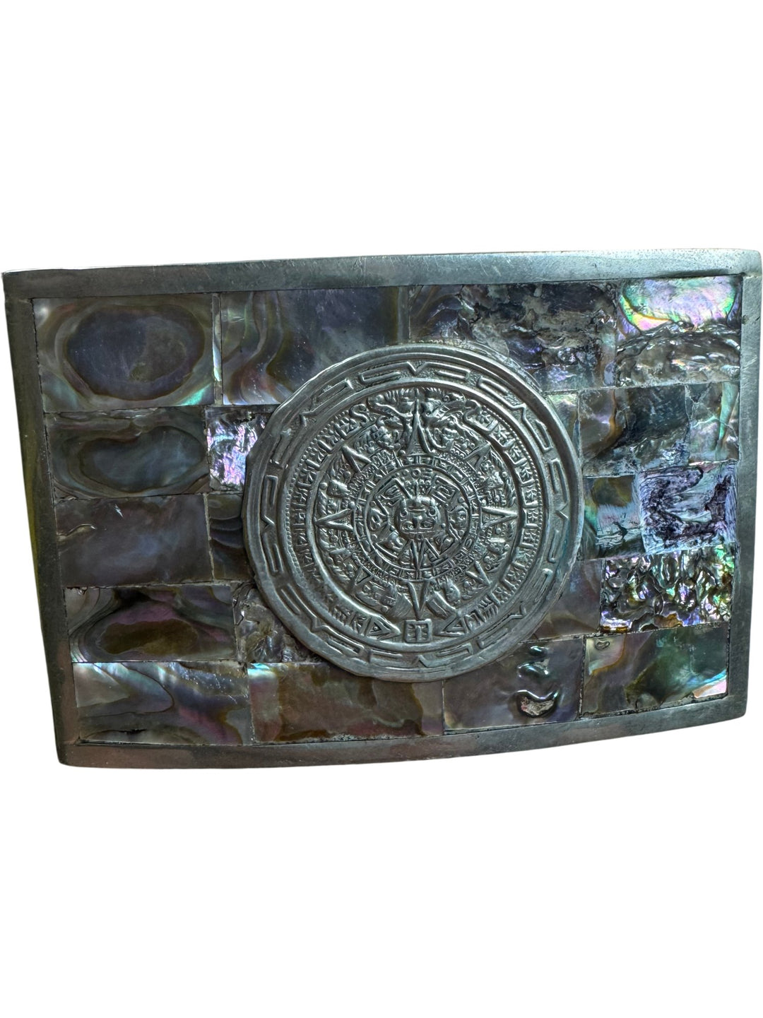 Artisan Leather Belt with Decorative Buckle - W28-33