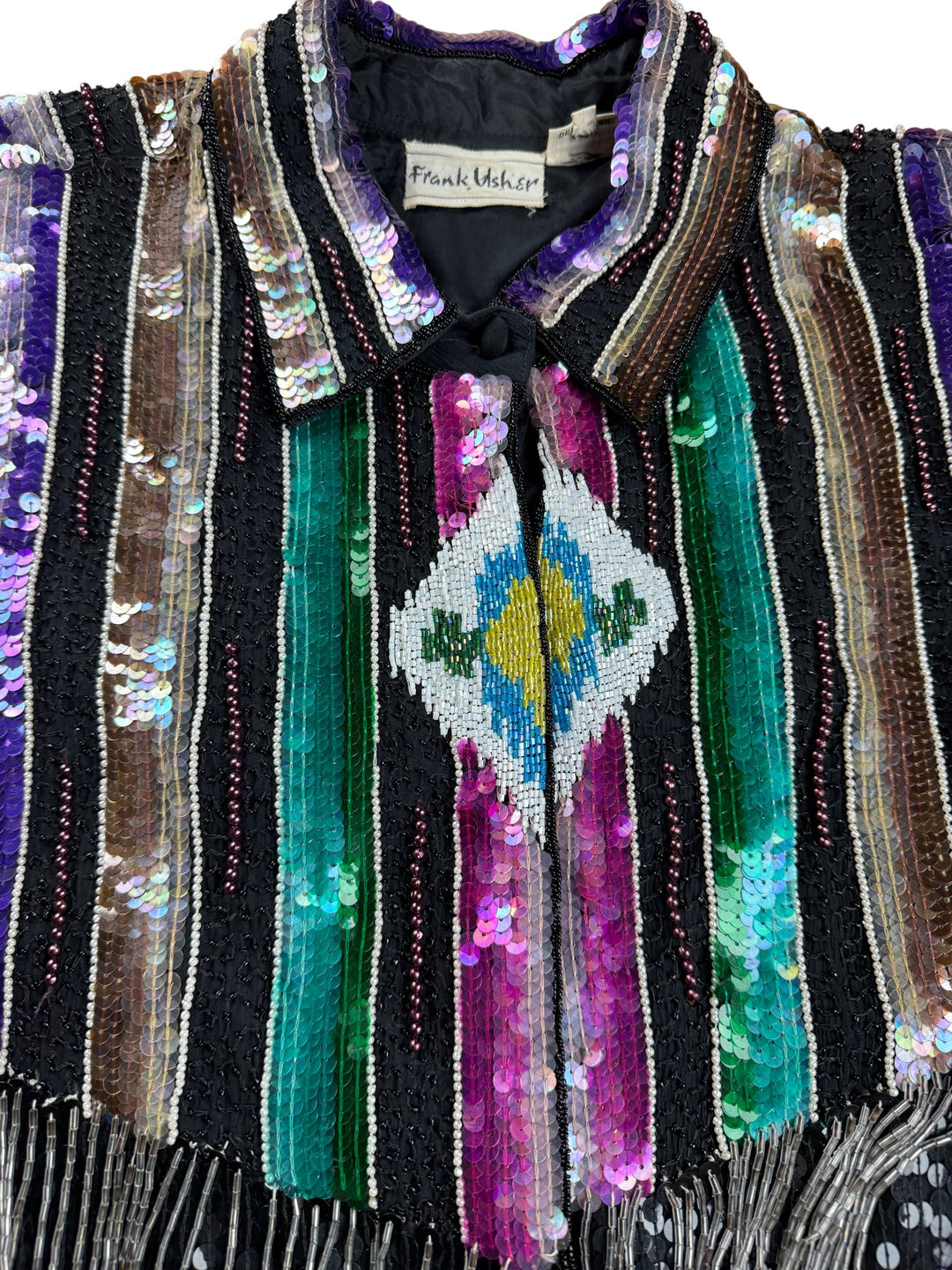 Frank Usher Sequin Embellished Jacket - XL