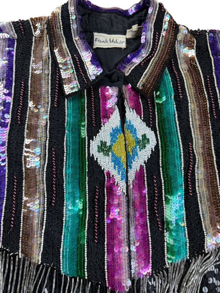 Frank Usher Sequin Embellished Jacket - XL
